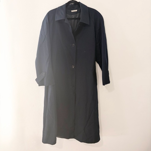 Sara Roberts Pure Wool Navy Full Length Overcoat Men’s XL USA Made 🧥